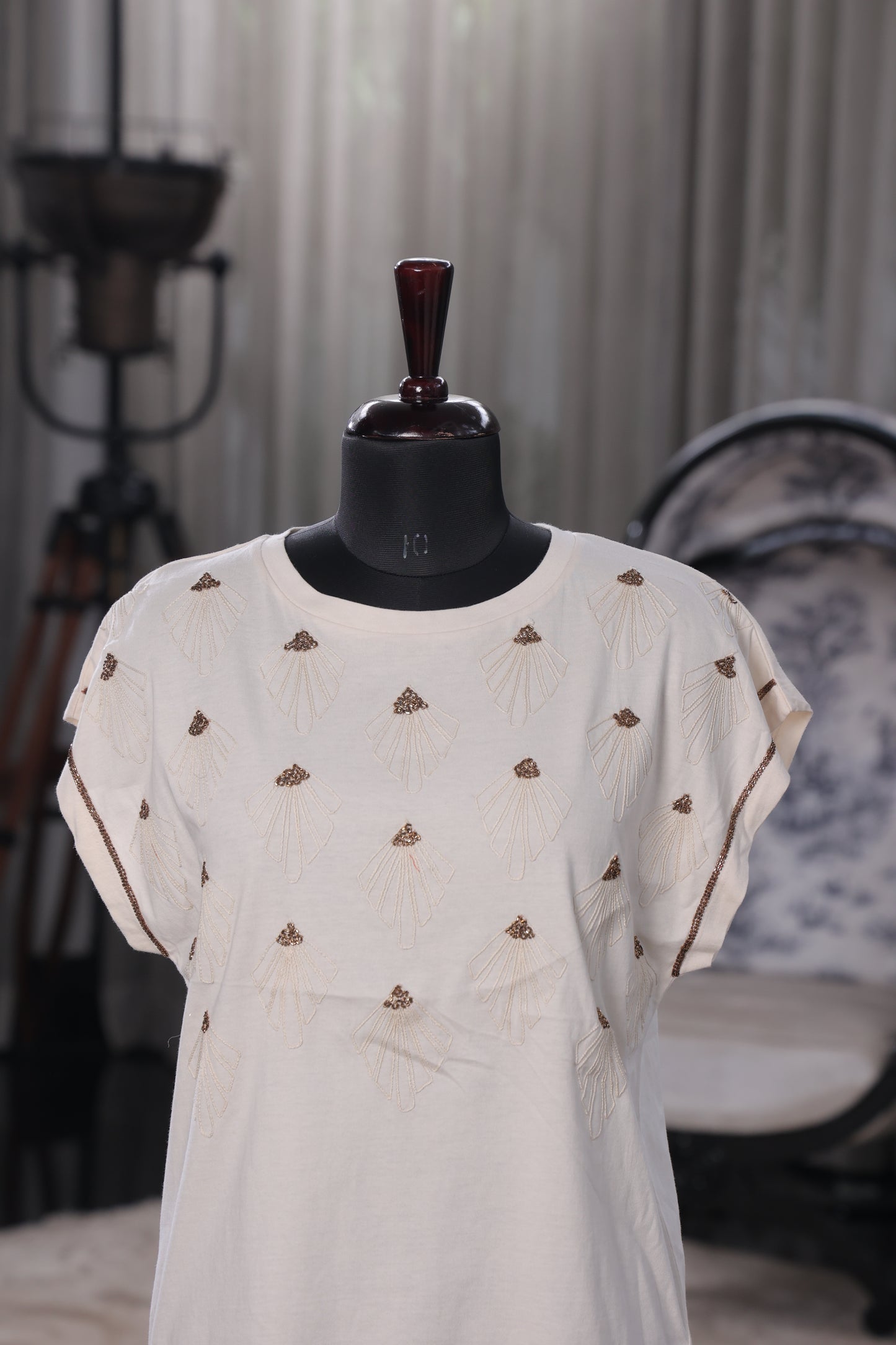 Beige Jewel Top