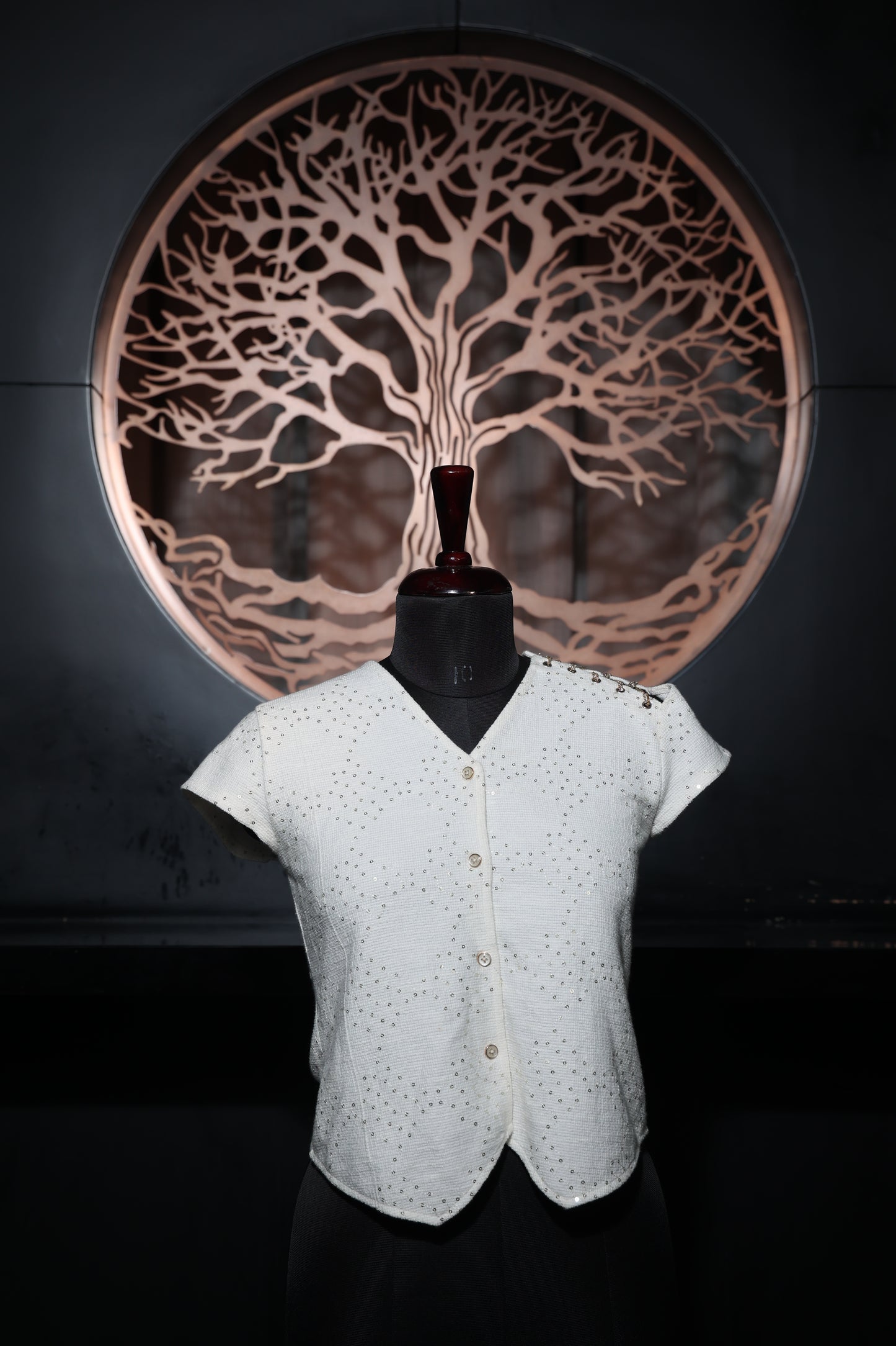 Studded Button-Up Top