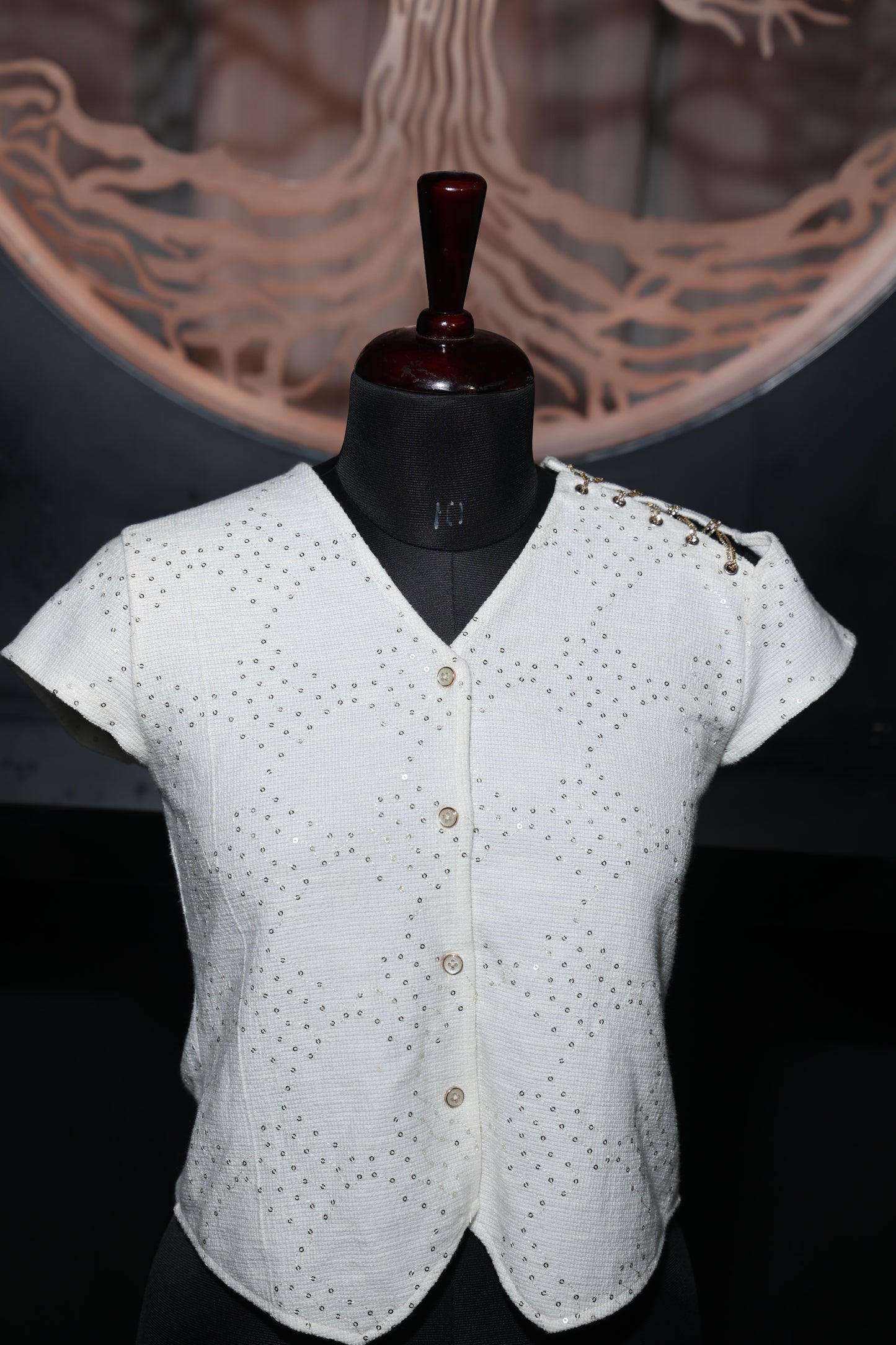 Studded Button-Up Top