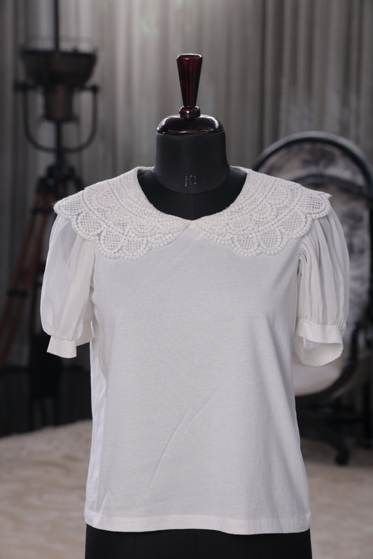 Snowflake Embroidery Blouse