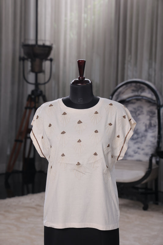 Beige Jewel Top