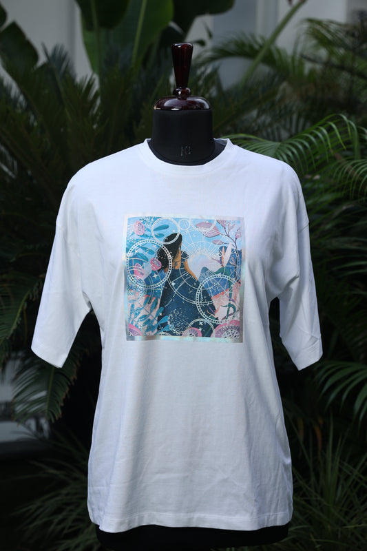 Printed White Tee