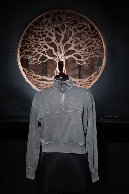 Storm Grey Zip-Sweatshirt