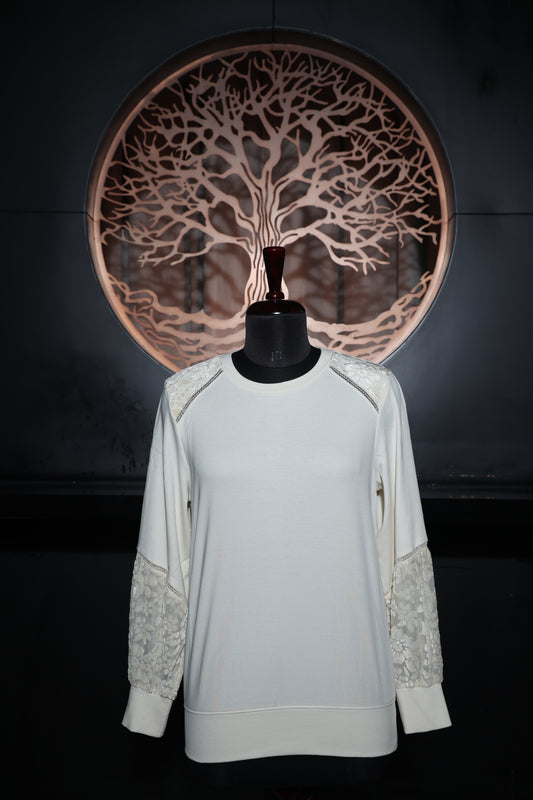 Lace Bloom Sweatshirt