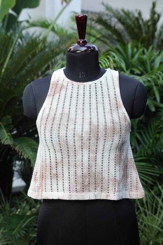 Coffee Mist Crochet Top