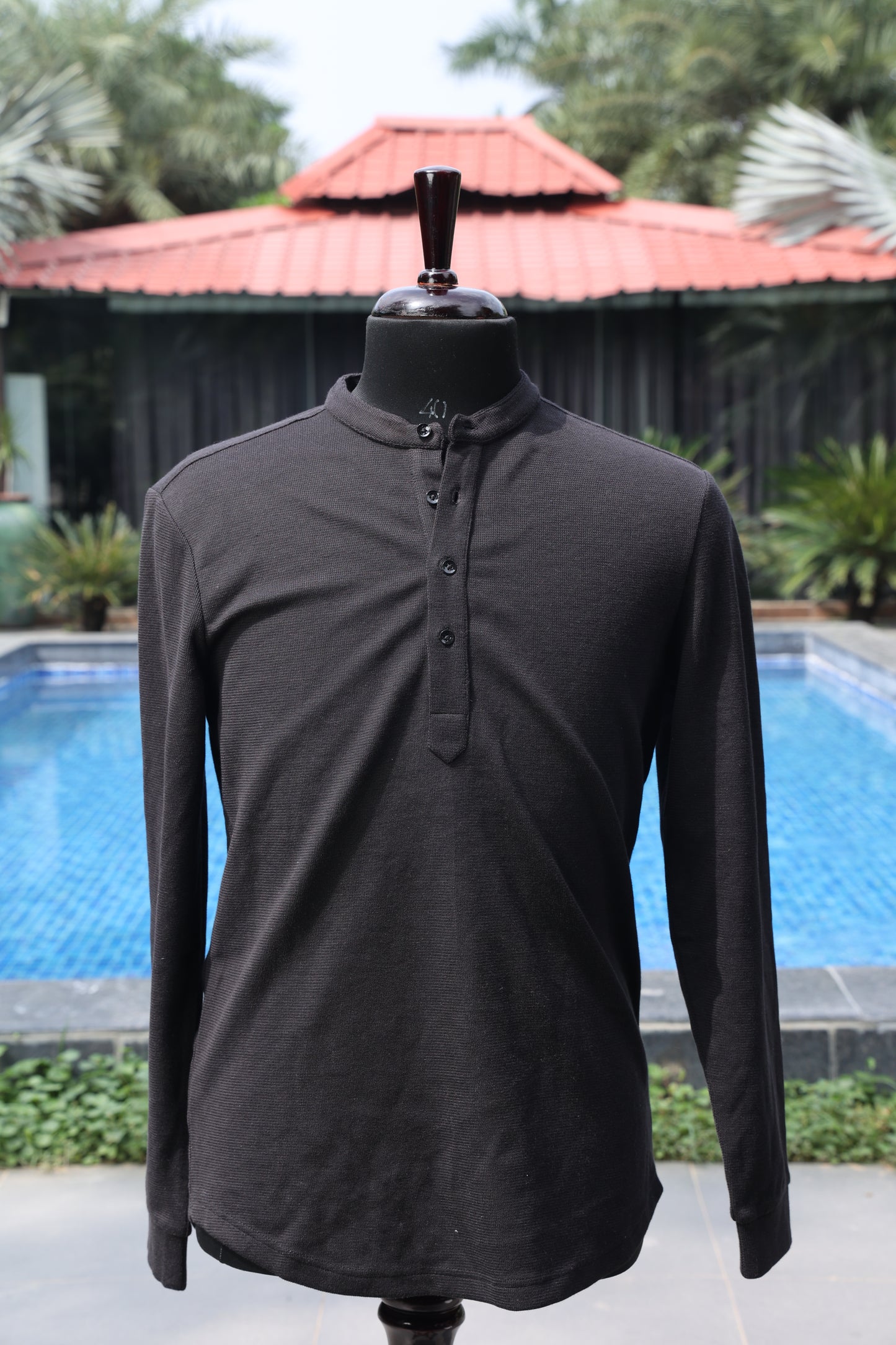 Onyx Button Pullover