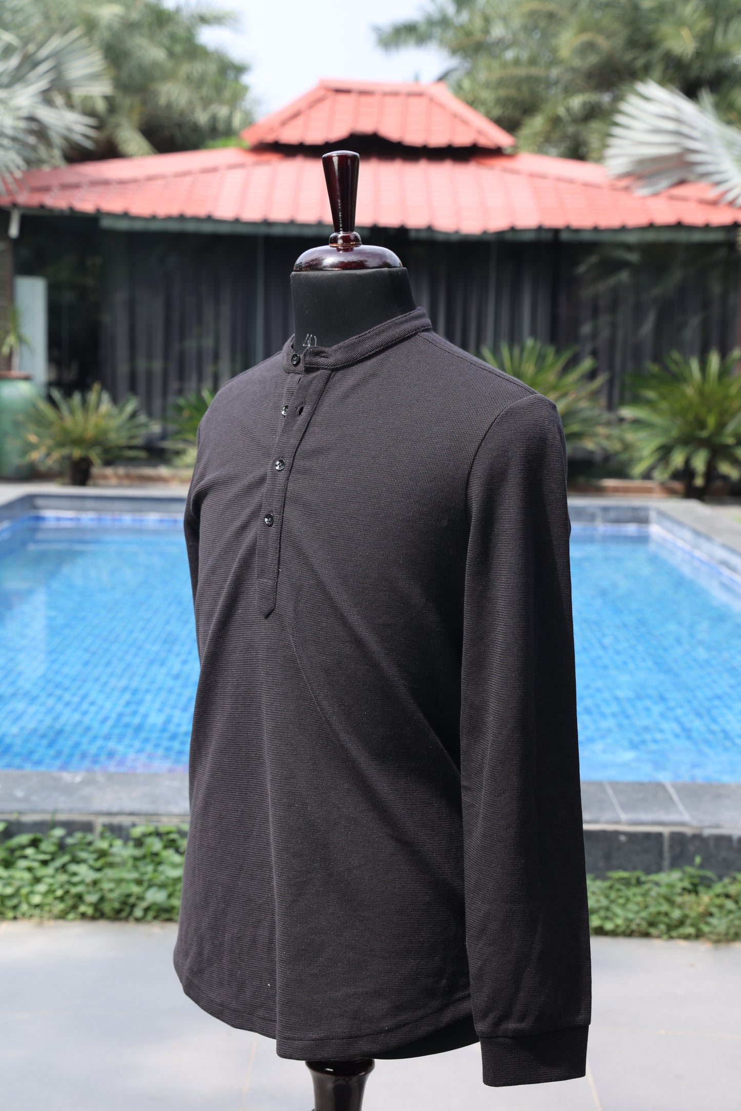Onyx Button Pullover