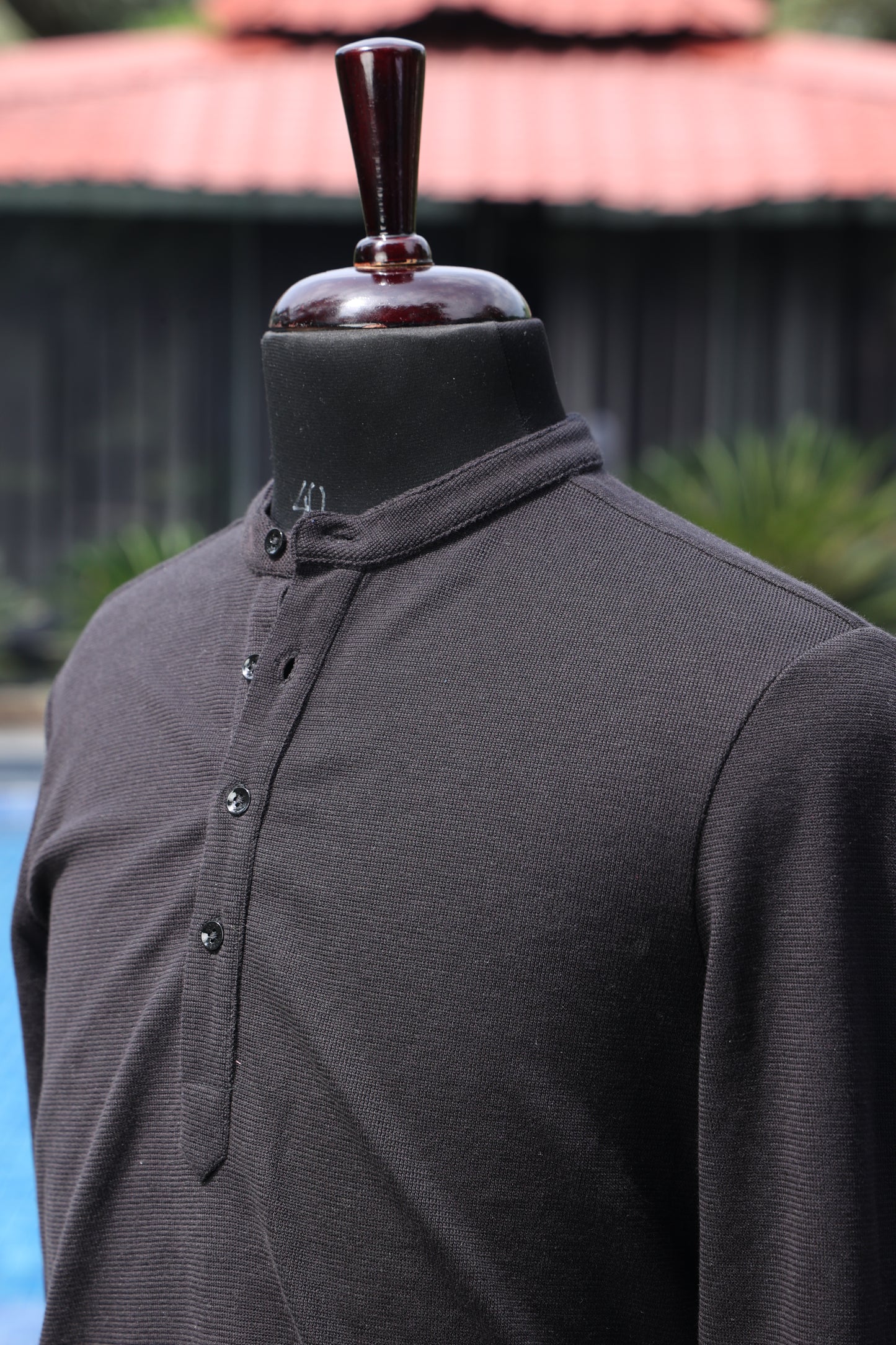 Onyx Button Pullover