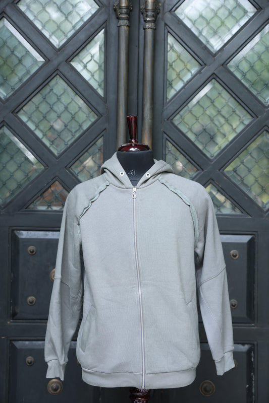 Raw-Edge Mist Hoodie
