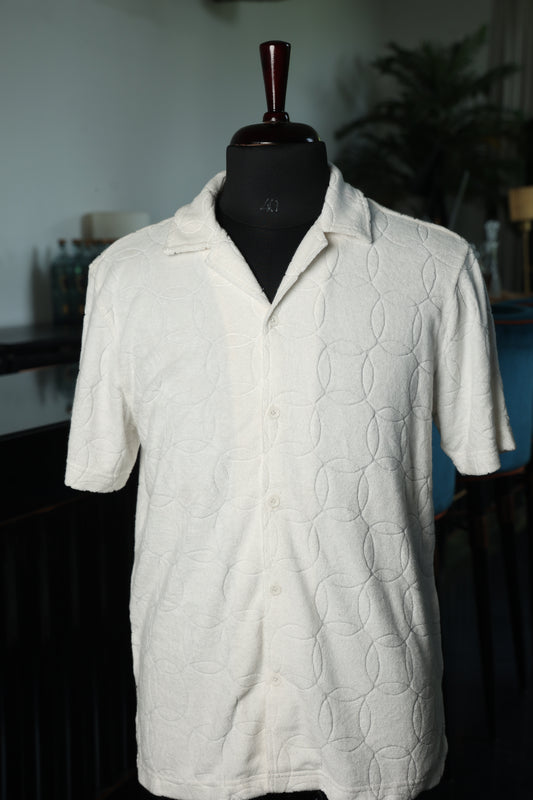 Embossed White Shirt