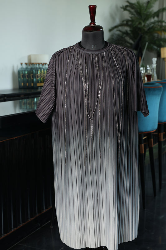 Silver Veil Ombre Dress